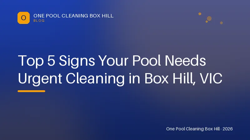 Top 5 Signs Your Pool Needs Urgent Cleaning in Box Hill, VIC — Tips article by One Pool Cleaning Box Hill